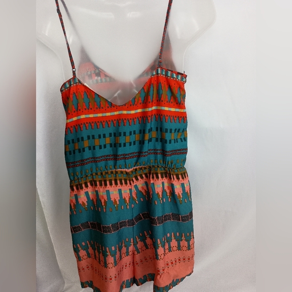 ZARA Colorful Patterned Patchwork Sleeveless Romper (#514) - Picture 6 of 7